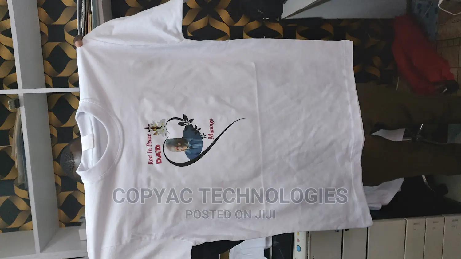 White Funeral Tshirts Printing at an Offer
