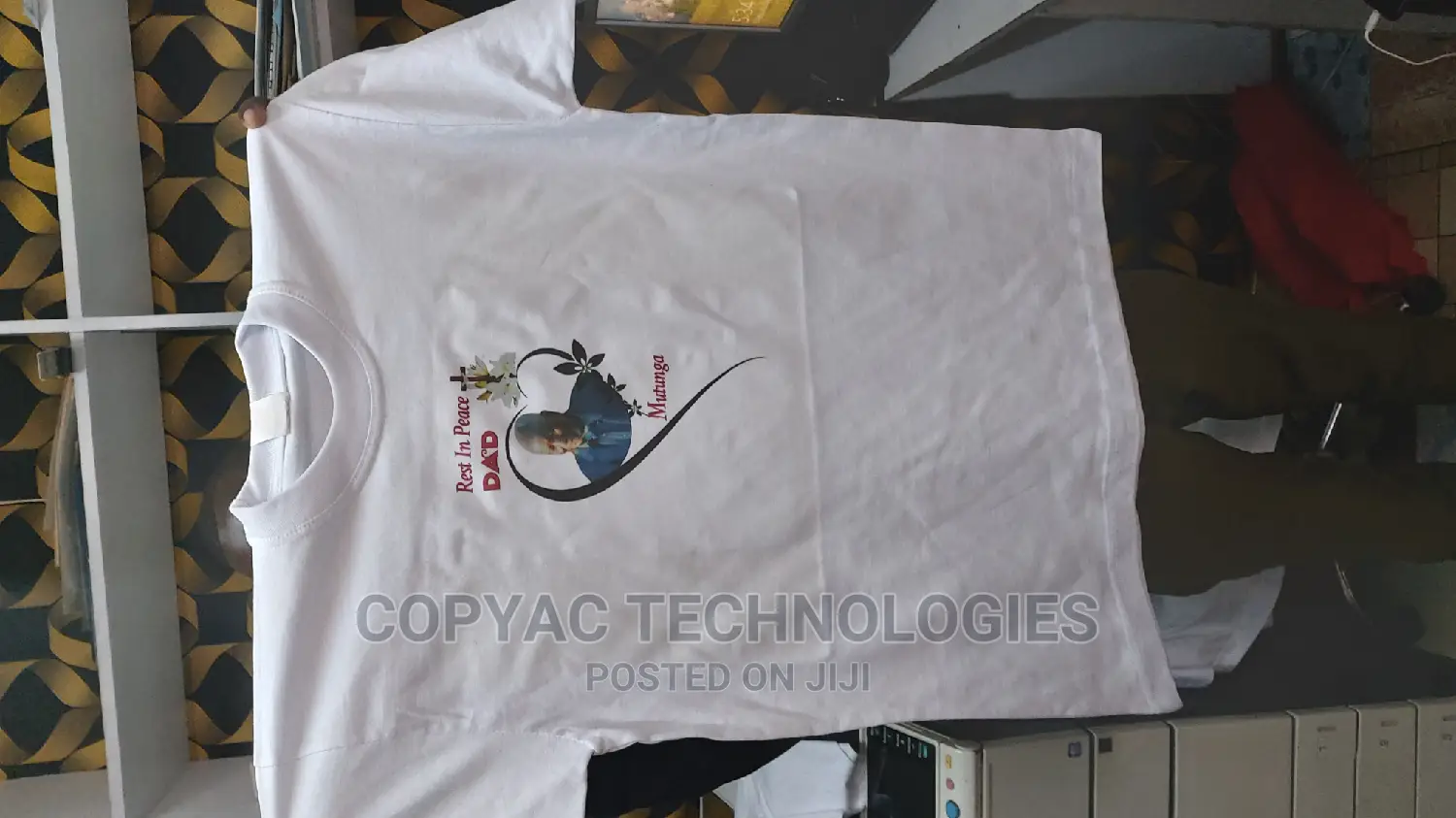 White Funeral Tshirts Printing at an Offer