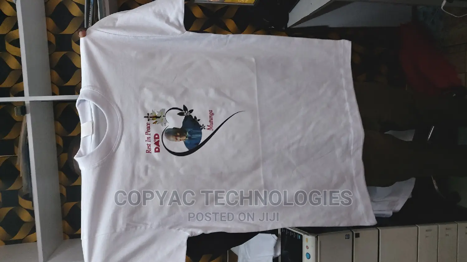 White Funeral Tshirts Printing at an Offer