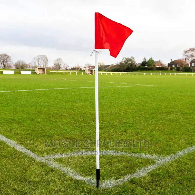 Set of 4 Corner Flags Post With Spring Foldable