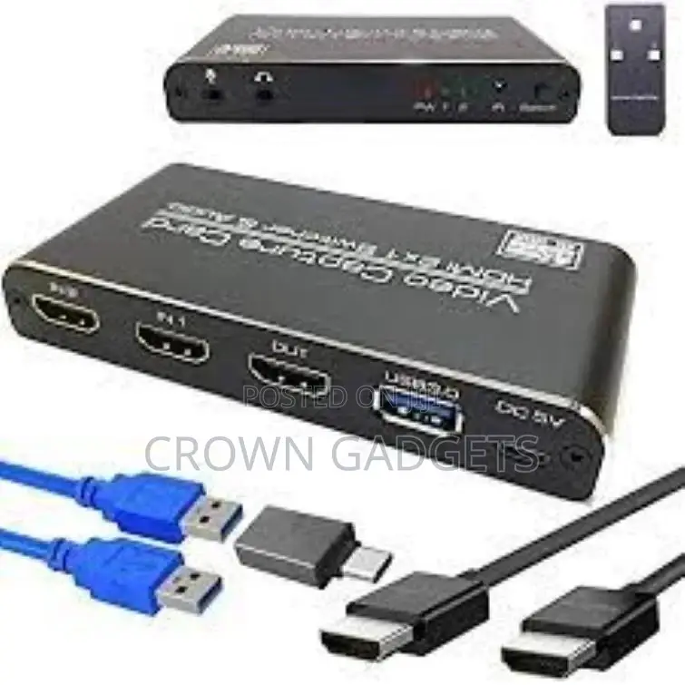 4K 60fps HDMI 2 in 1 Out to USB3.0 Game Video