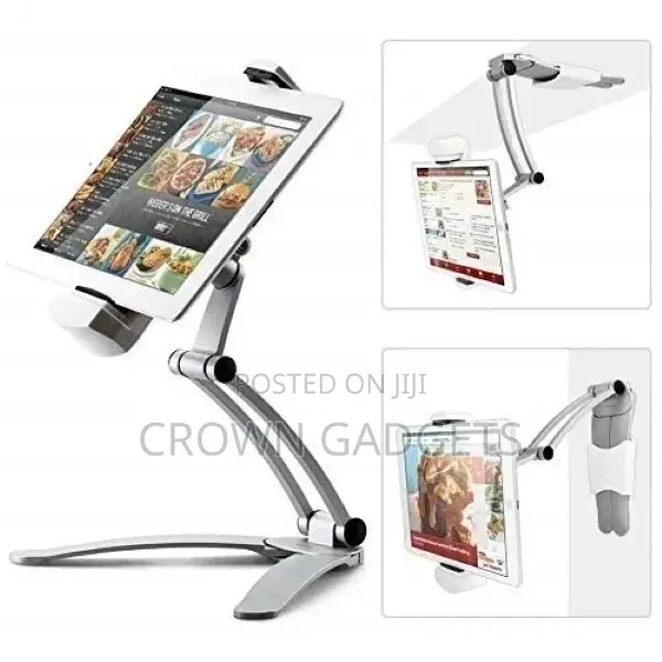 Adjustable Kitchen Tablet Mount Stand 2-In-1