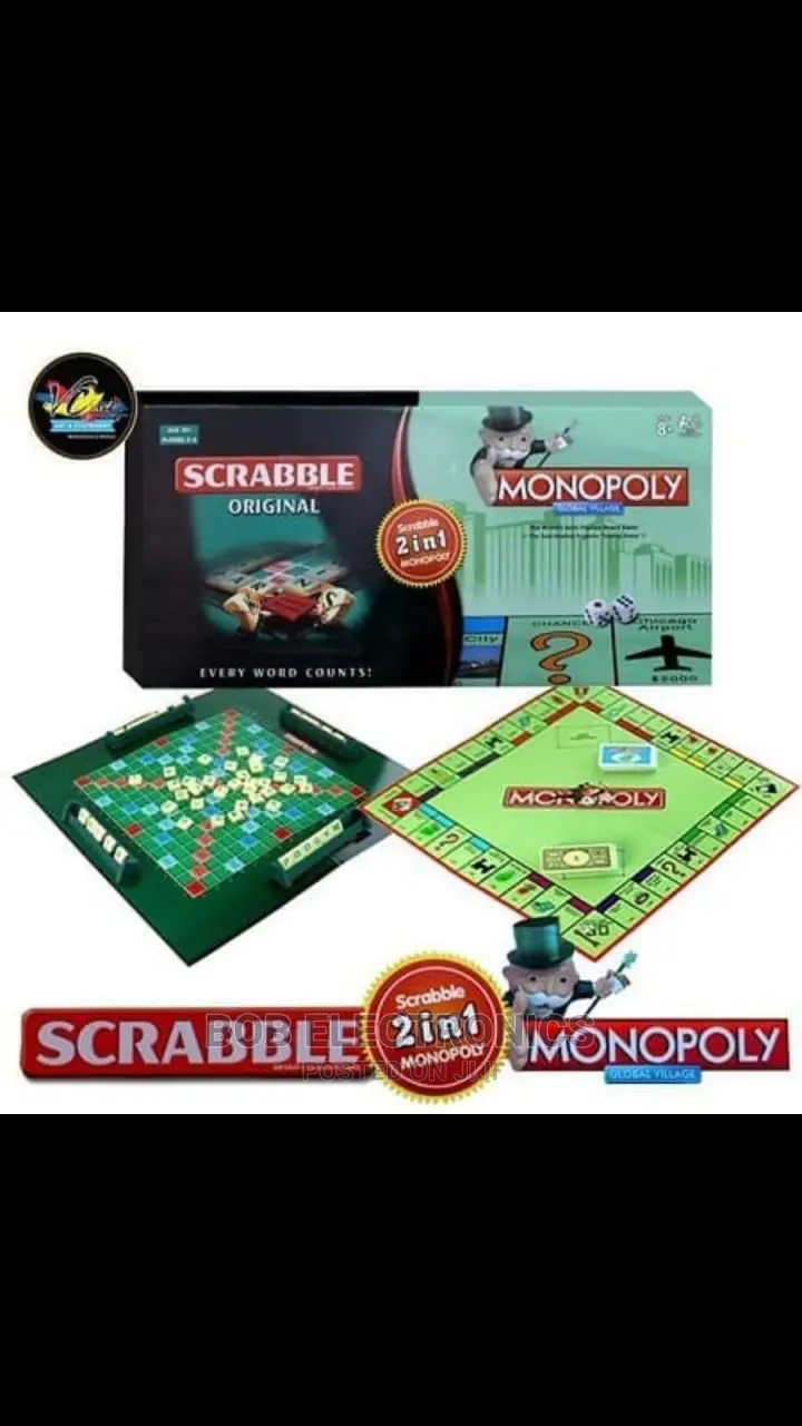 2 in 1 Scrabble and Monopoly Game