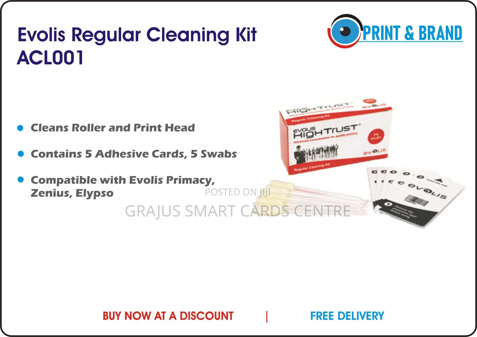 Evolis Regular Cleaning Kit Acl001- For Primacy, Zenius