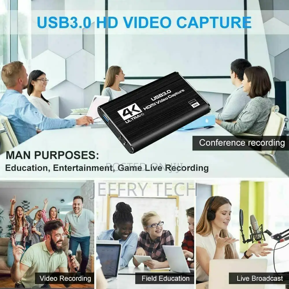 4K HDMI to USB 3.0 Video Capture Card Dongle 1080p Game Live