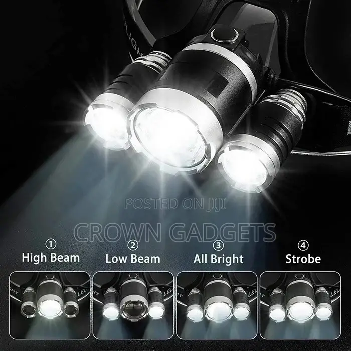 T6 LED Rechargeable Headlamp 18650/Aa Zoomable Headlight