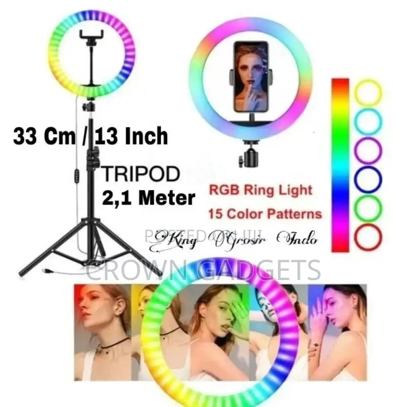 13 Inches RGB LED Soft Ring Light, RGB Flash Ring Light