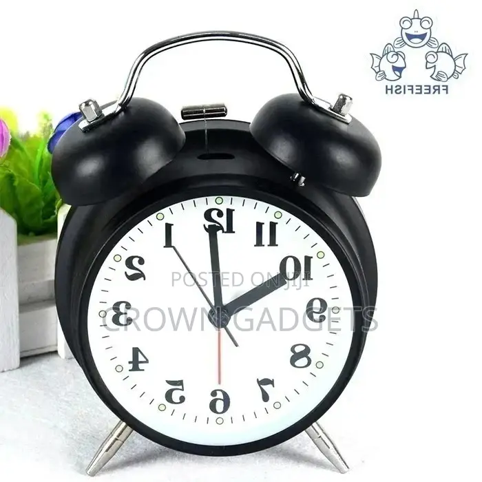 4" Twin Bell Alarm Clock Battery Operated