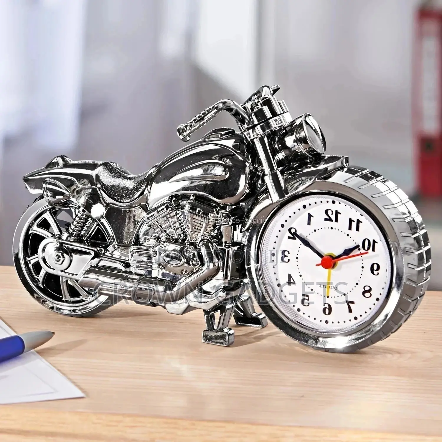 Generic Home-Motorcycle Motorbike Pattern Alarm Clock