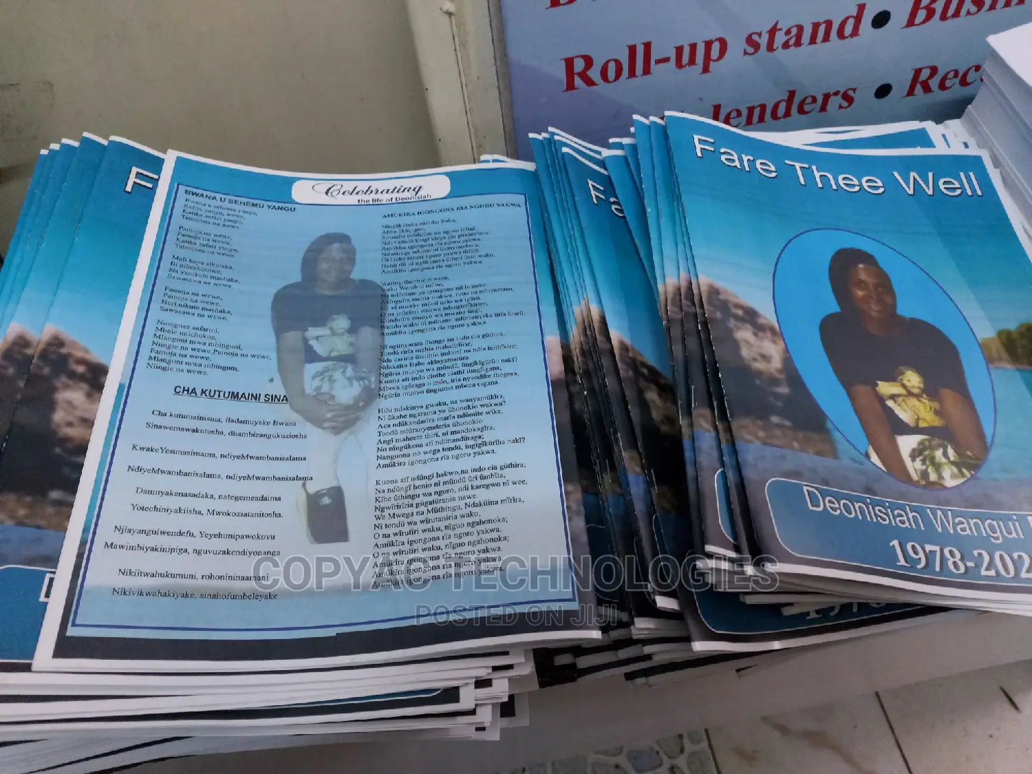 Designing and Bulk Printing on Funeral Programs