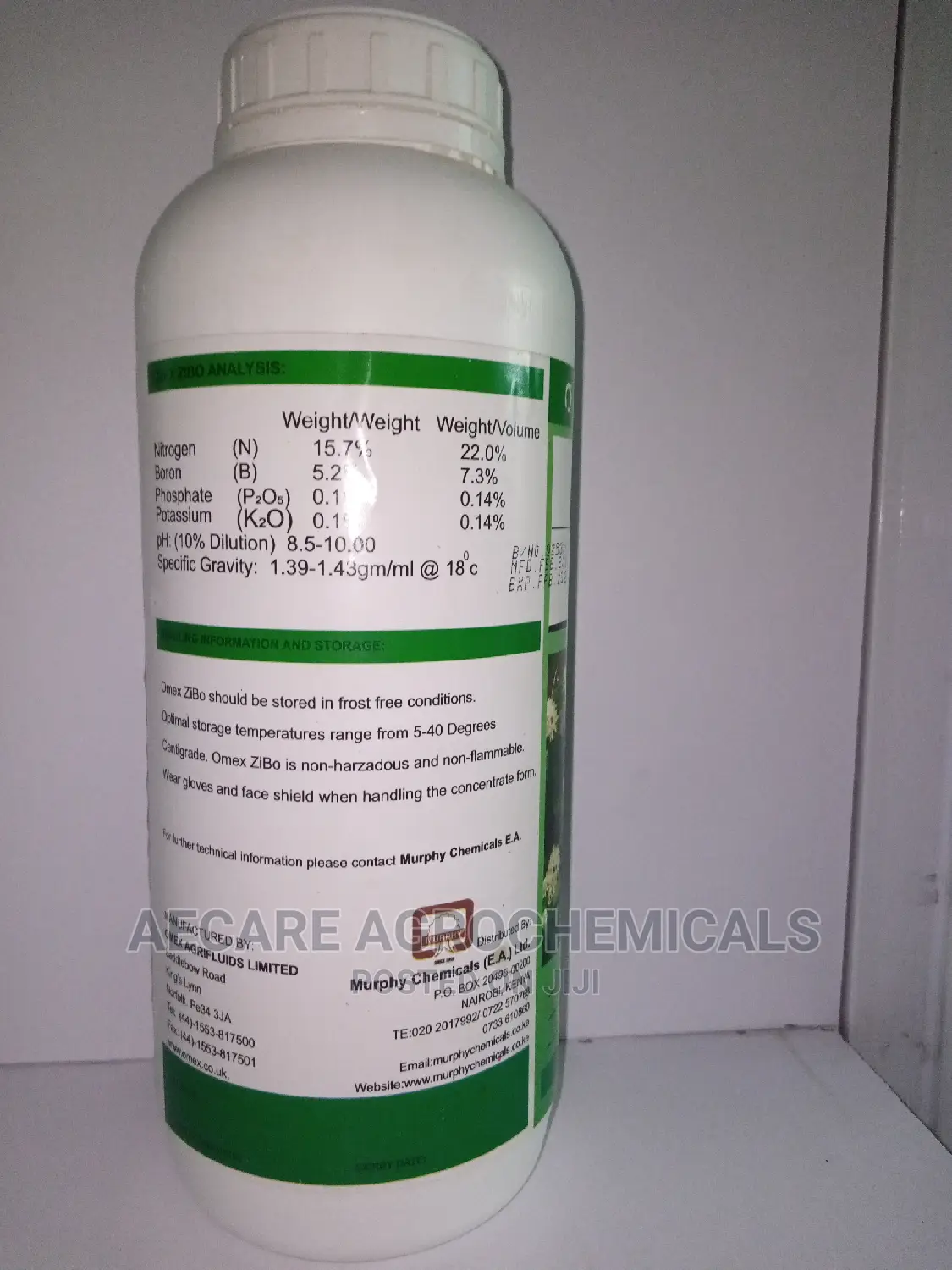 Omex Zibo Inorganic Foliar Fertilizer 1 Litre