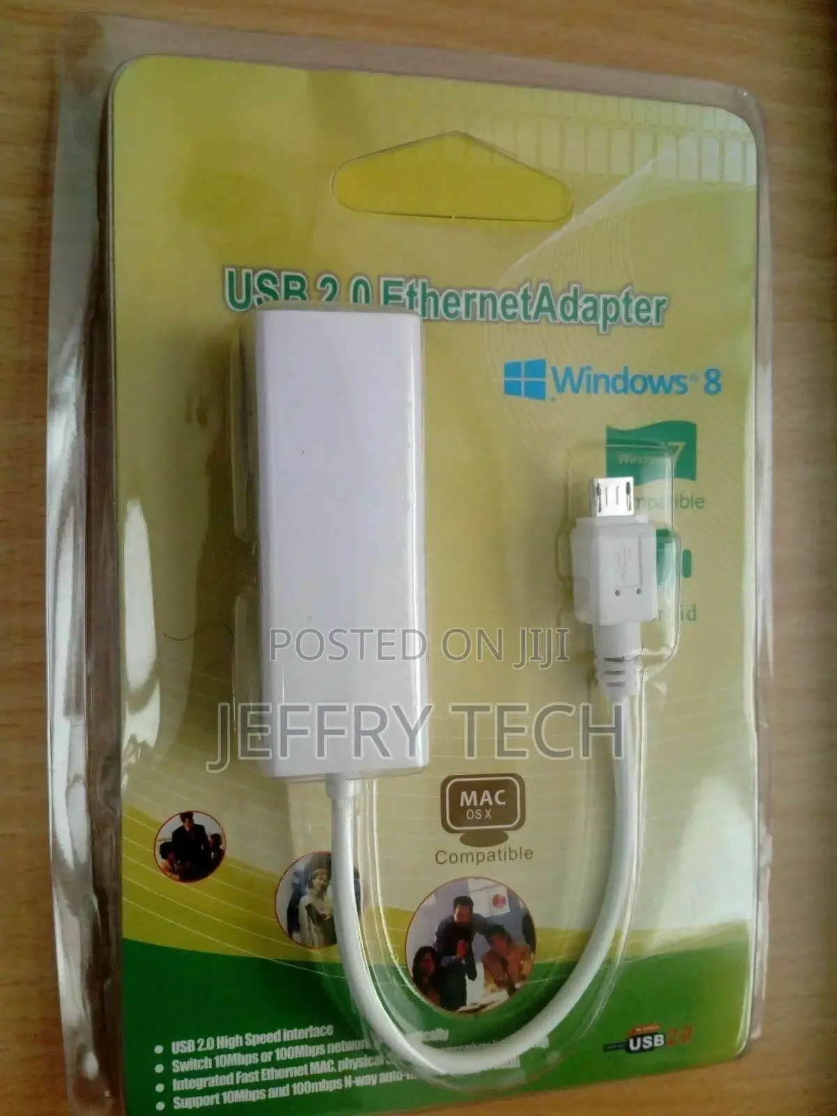 Micro USB 2.0 5p- RJ45 Network Lan Ethernet Cable Adapter Wi