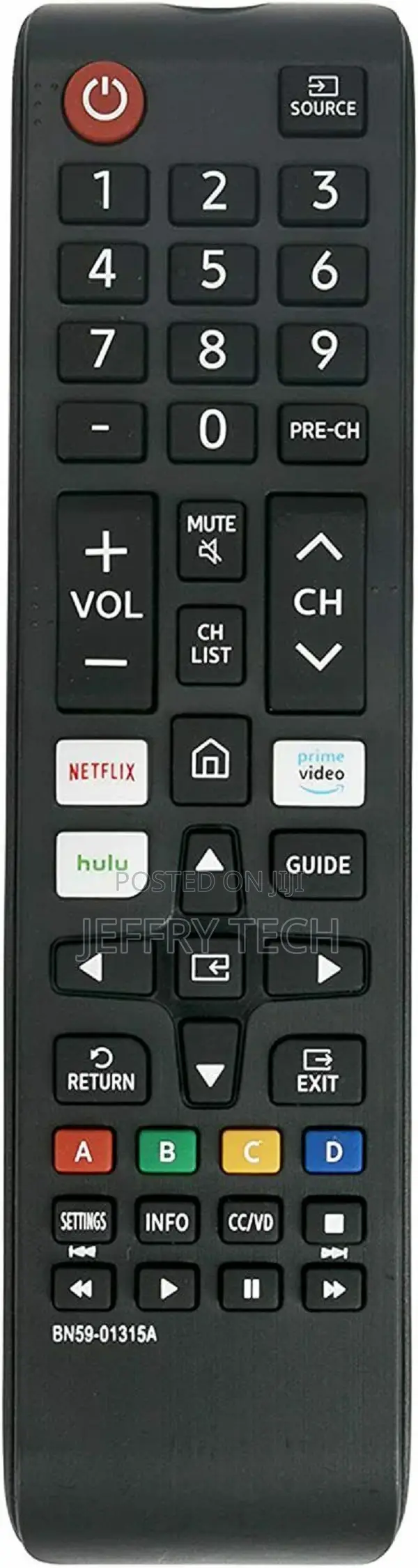 Samsung 4K UHD Smart TV Remote Control UN43RU710DFXZA Netfli