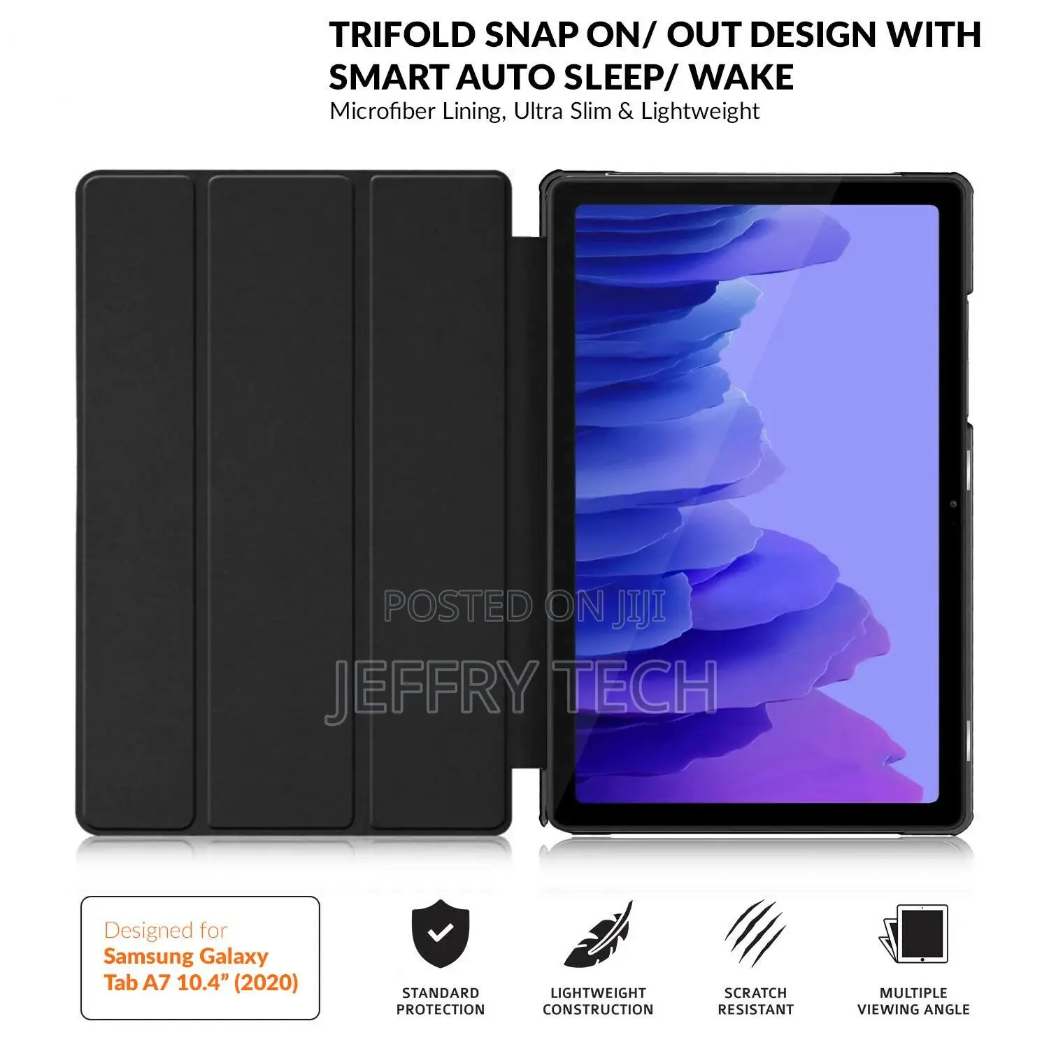 Smart Case Cover for Samsung Galaxy Tab A7 T500 S6 P610 T510