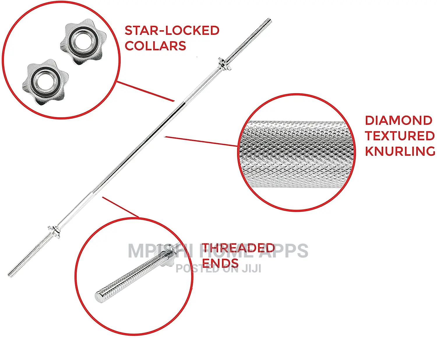 Straight Barbell Bar 180cm