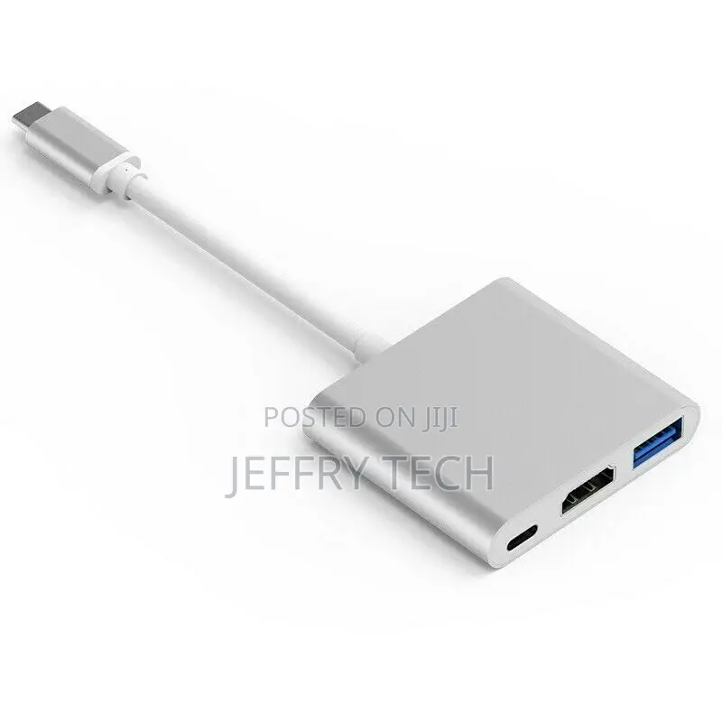 3.0 USB HUB 3 In1 Type C to USB-C 4K HDMI Powered Adapter Ca