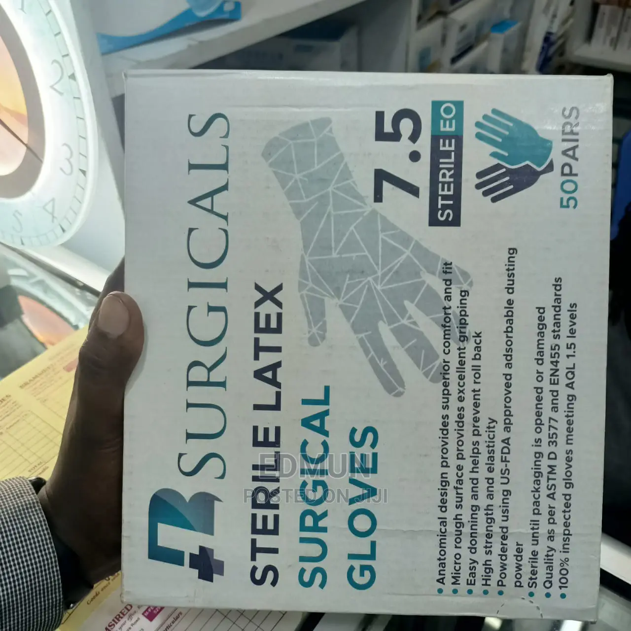 Sterile Latex Surgical Gloves Size 7.5 in Kenya
