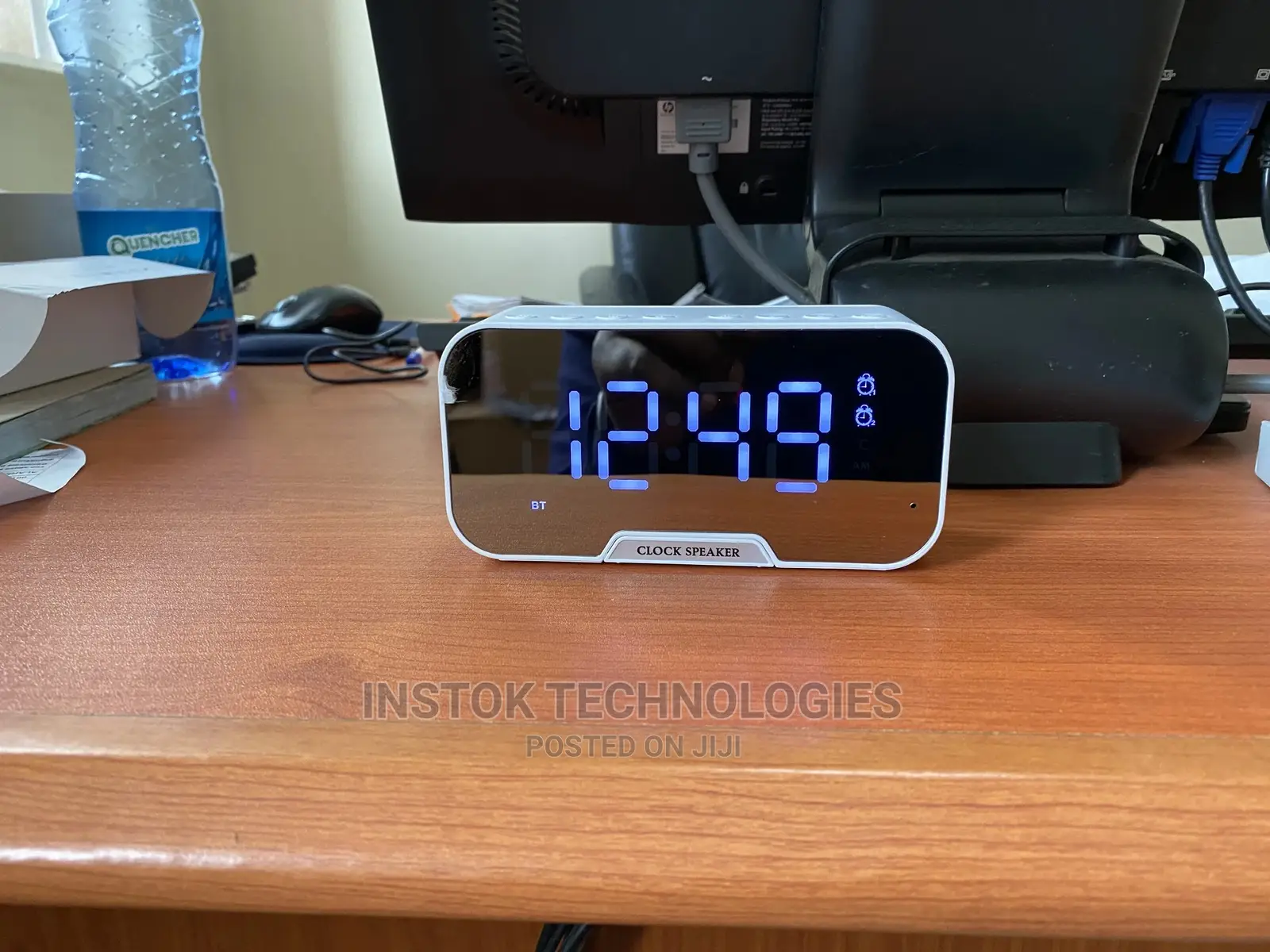 Digital LED Backlit Mirror Alarm Clock With Bluetooth, Fm Me