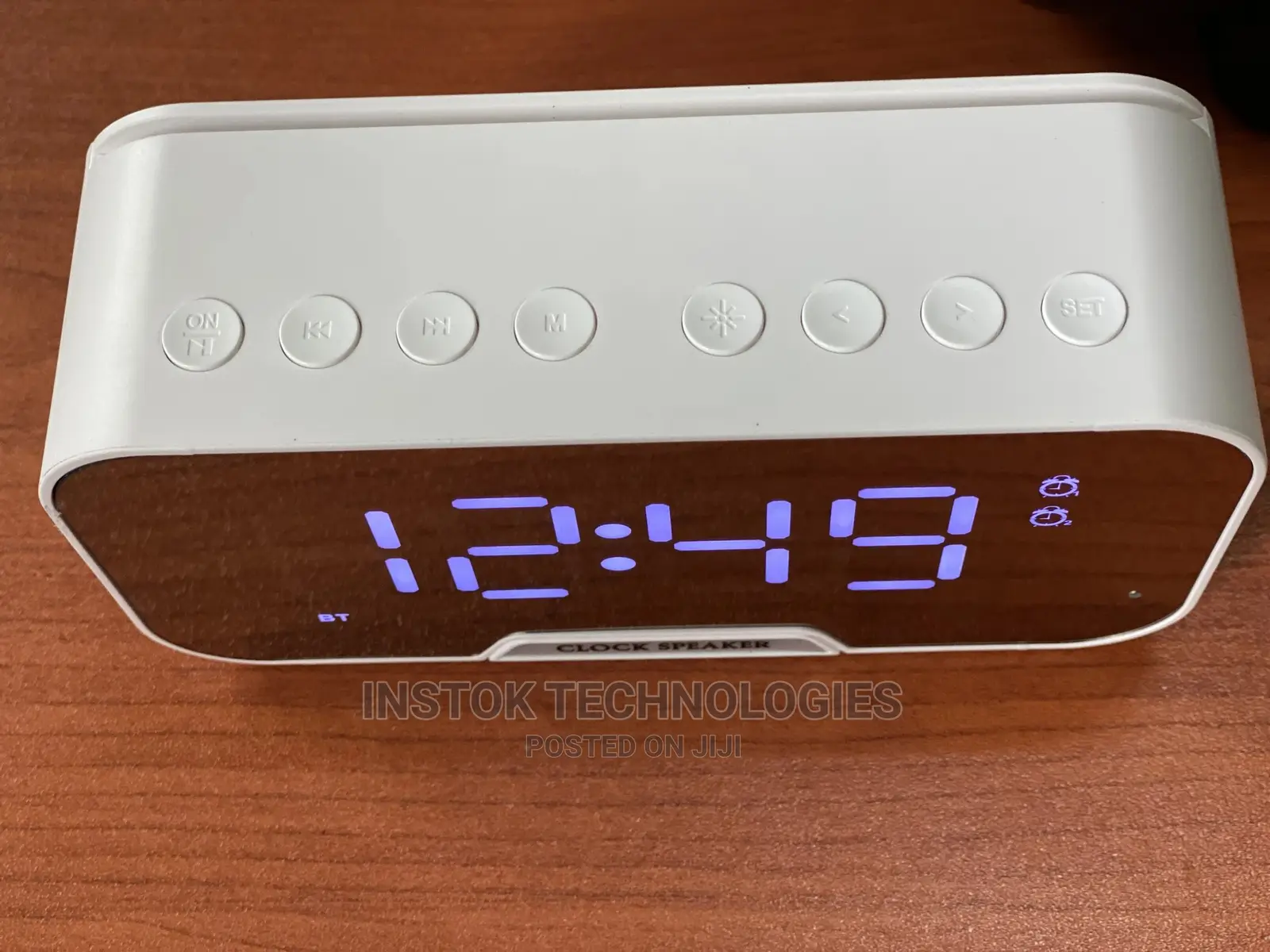 Digital LED Backlit Mirror Alarm Clock With Bluetooth, Fm Me