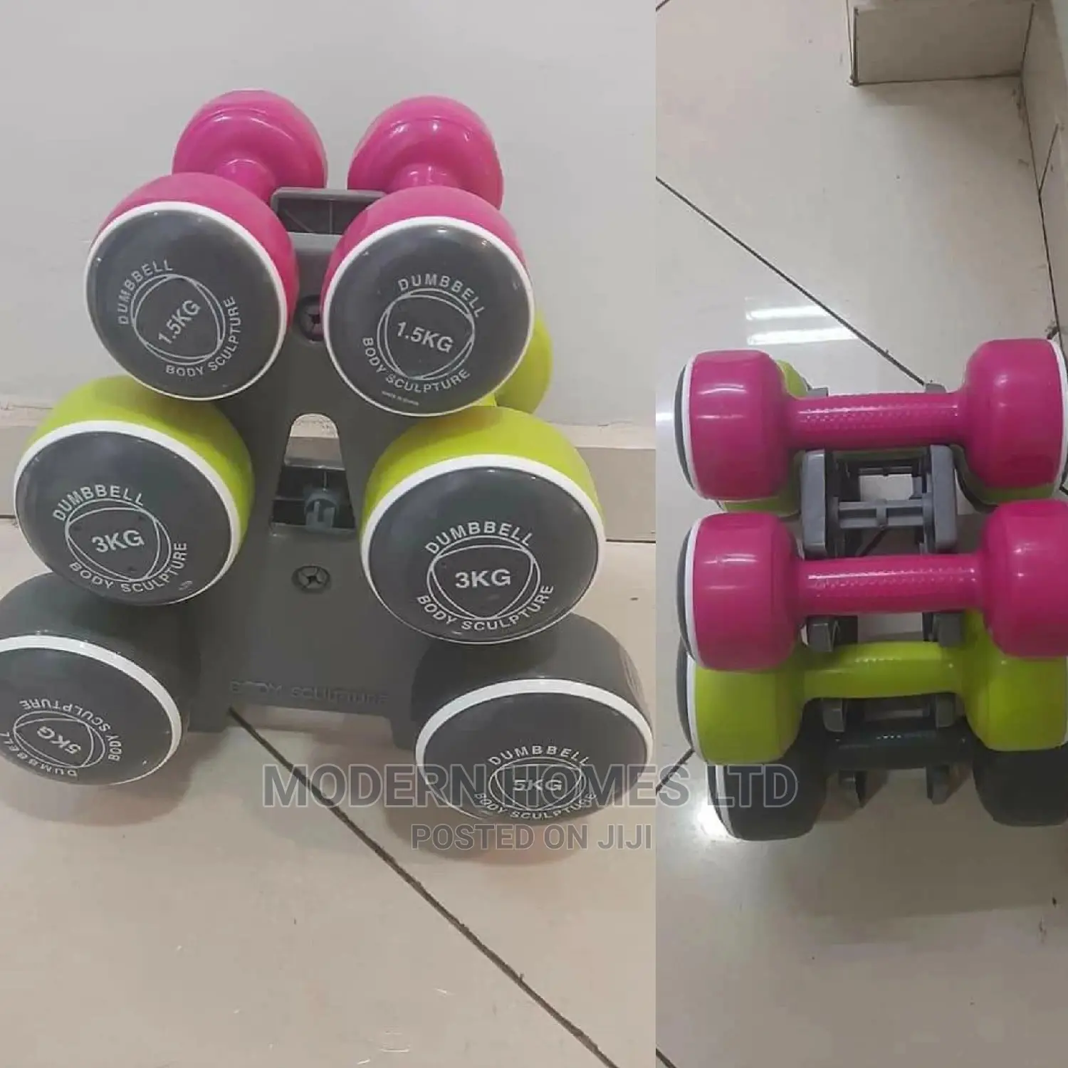 Dumbbells - Set of 19kgs Smart Dumbbells With Rack