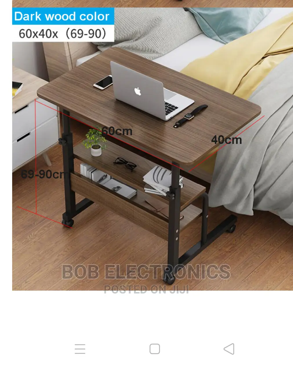 Adjustable Laptop Table With A Shelf