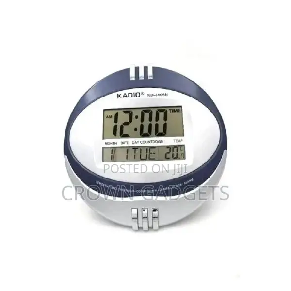 Table Electronic Clock With Alarm 27cm Kadio KD-3806N