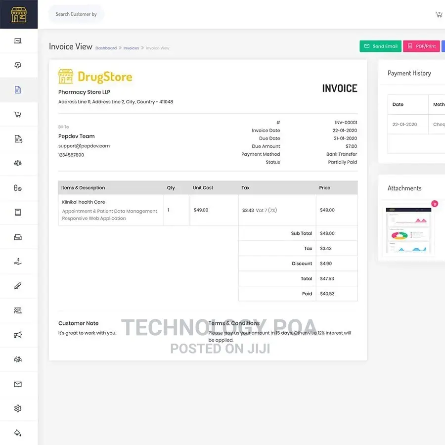 Pharmacy Billing Management Web Application