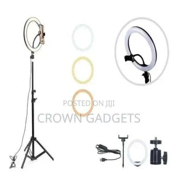 12 Inch Led Ring Light With Tripod Stand Adjustable Light
