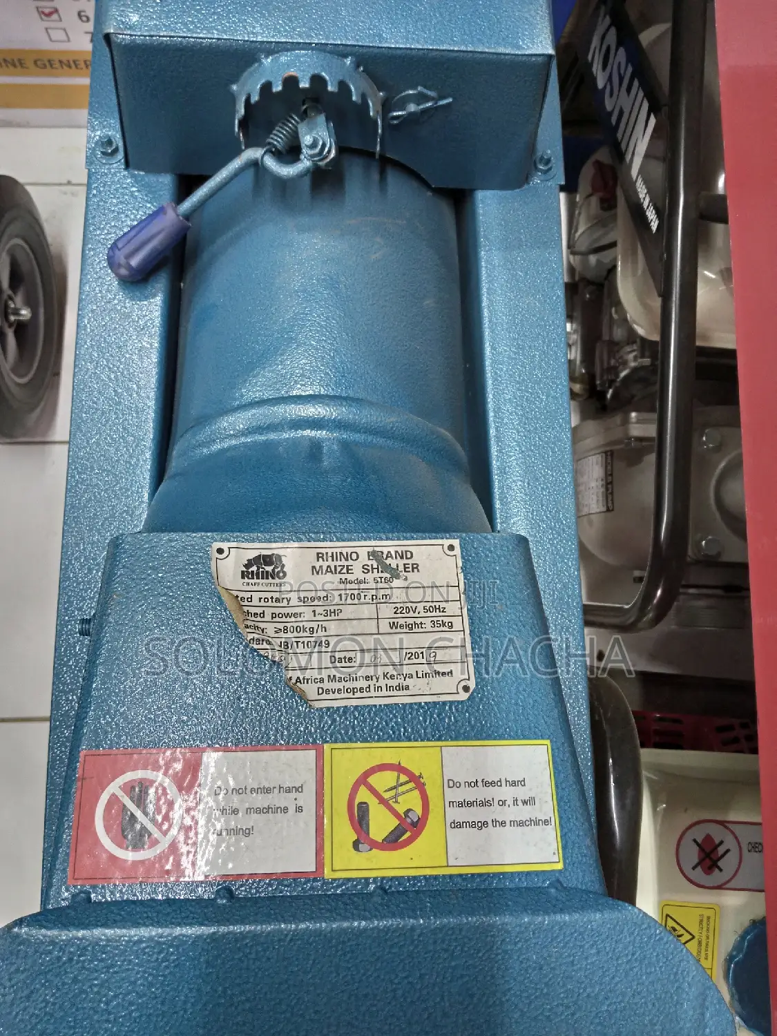 Rhino Brand Maize Sheller 3hp
