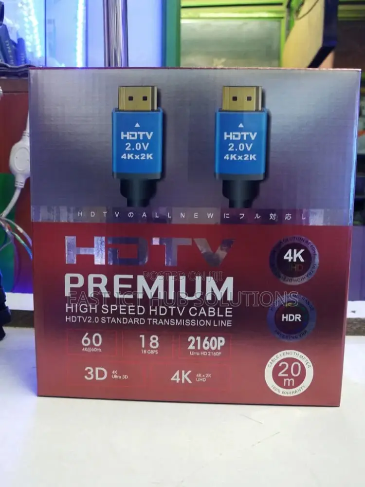 4K 2.0 v Premium HDMI Cables All Sizes