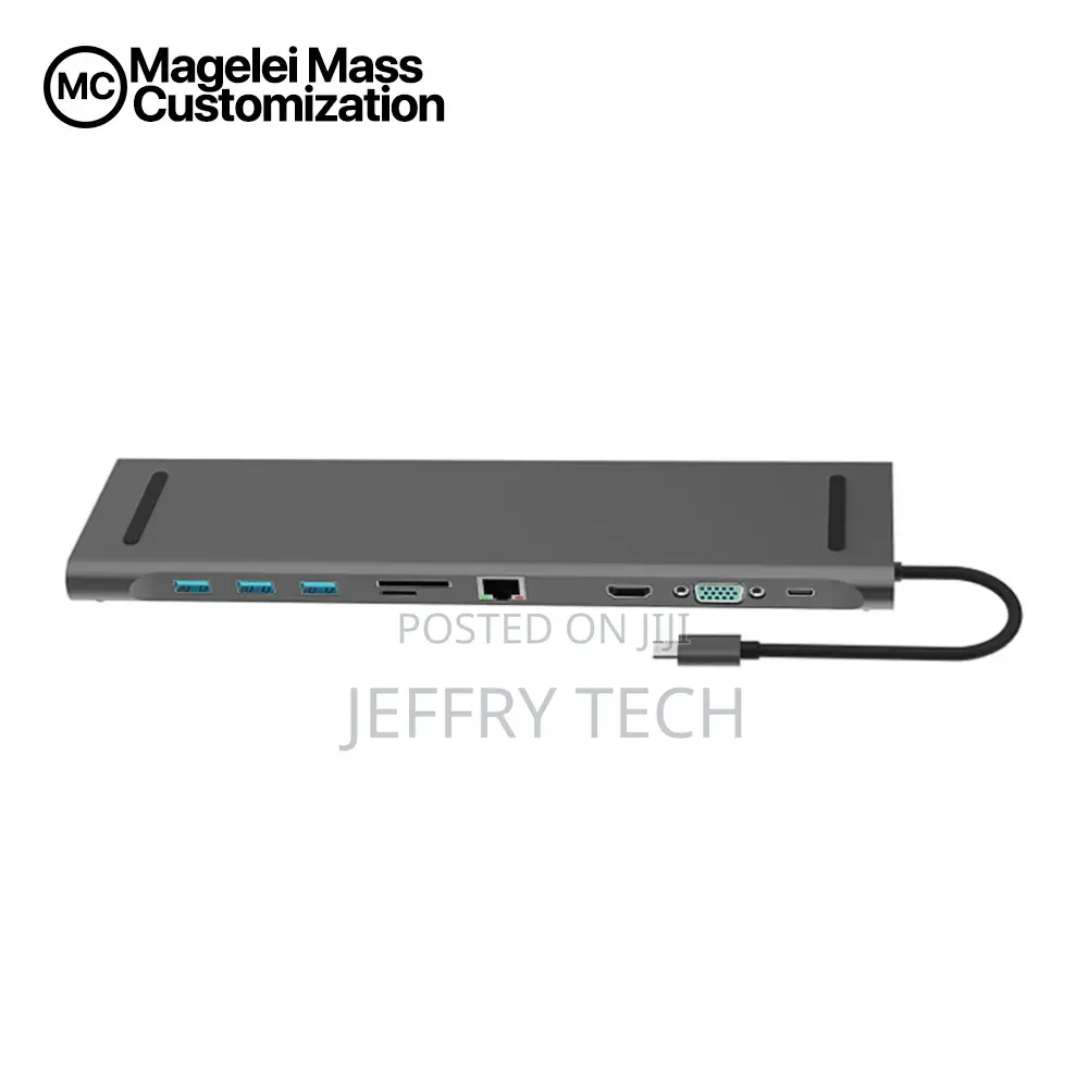 USB C Hub 10 in 1 Type C to HDMI VGA 3*USB 3.0 RJ45 Gigabit