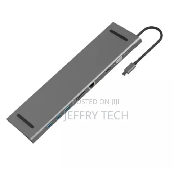 USB C Hub 10 in 1 Type C to HDMI VGA 3*USB 3.0 RJ45 Gigabit