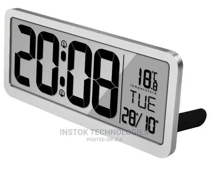 14 Inch LCD Digital Wall Alarm Clock Large With Dual Alarm
