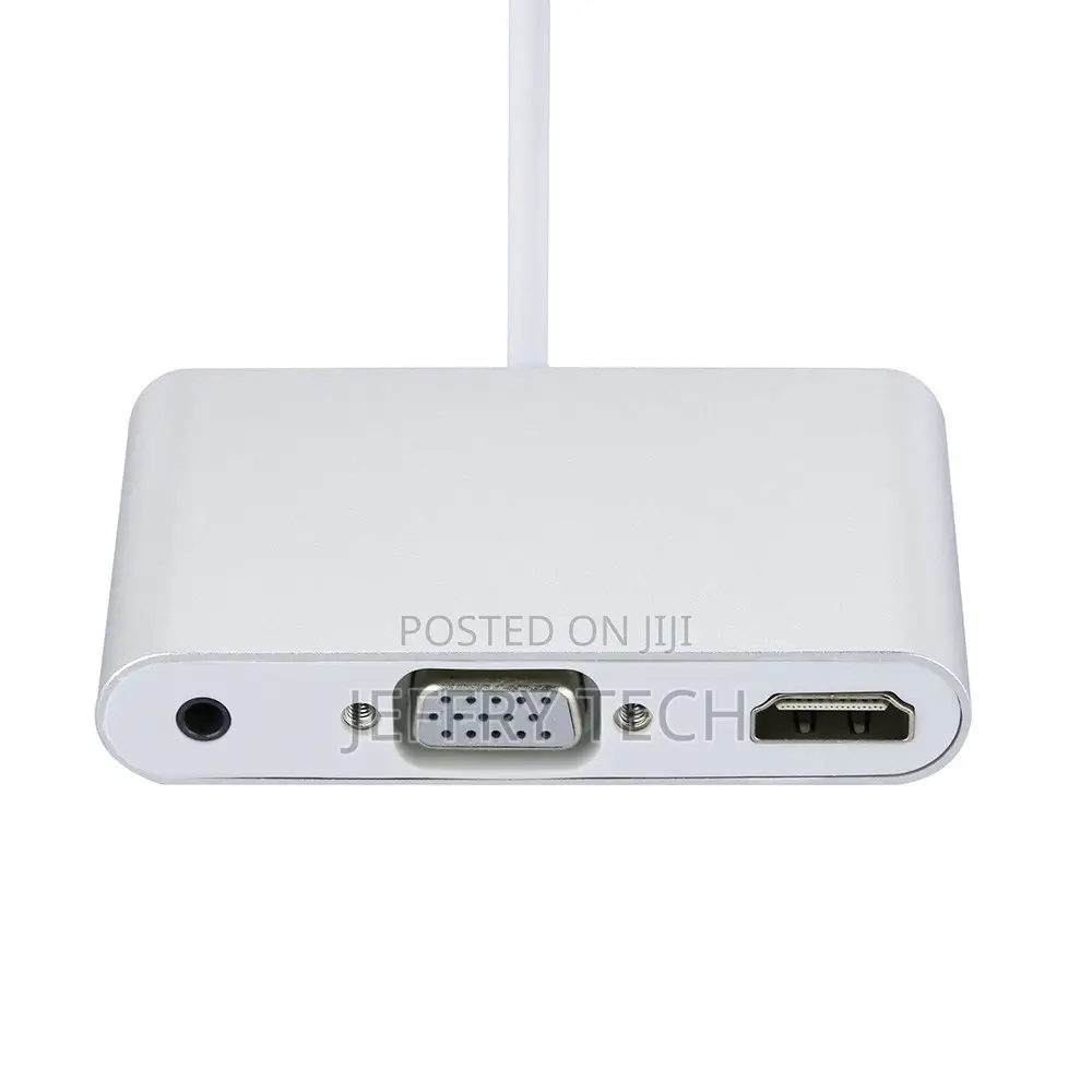 USB Type C to HDMI VGA 3.5mm Audio Hub 3 in 1 Multiport Adap