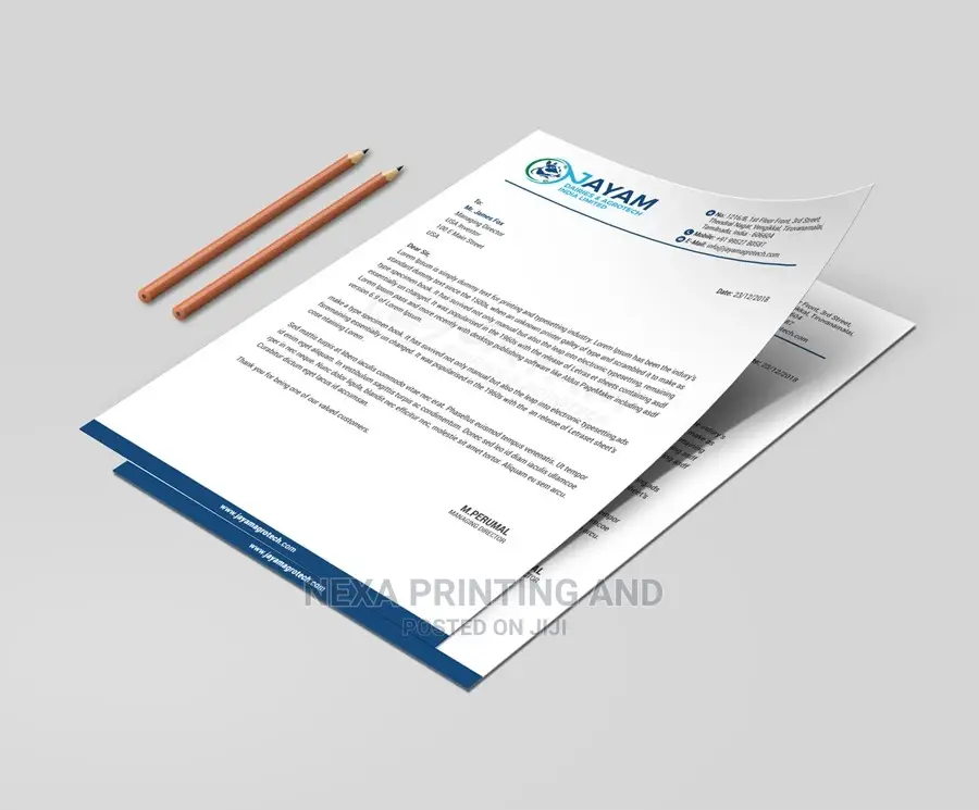 Unique Letterheads Design Printing