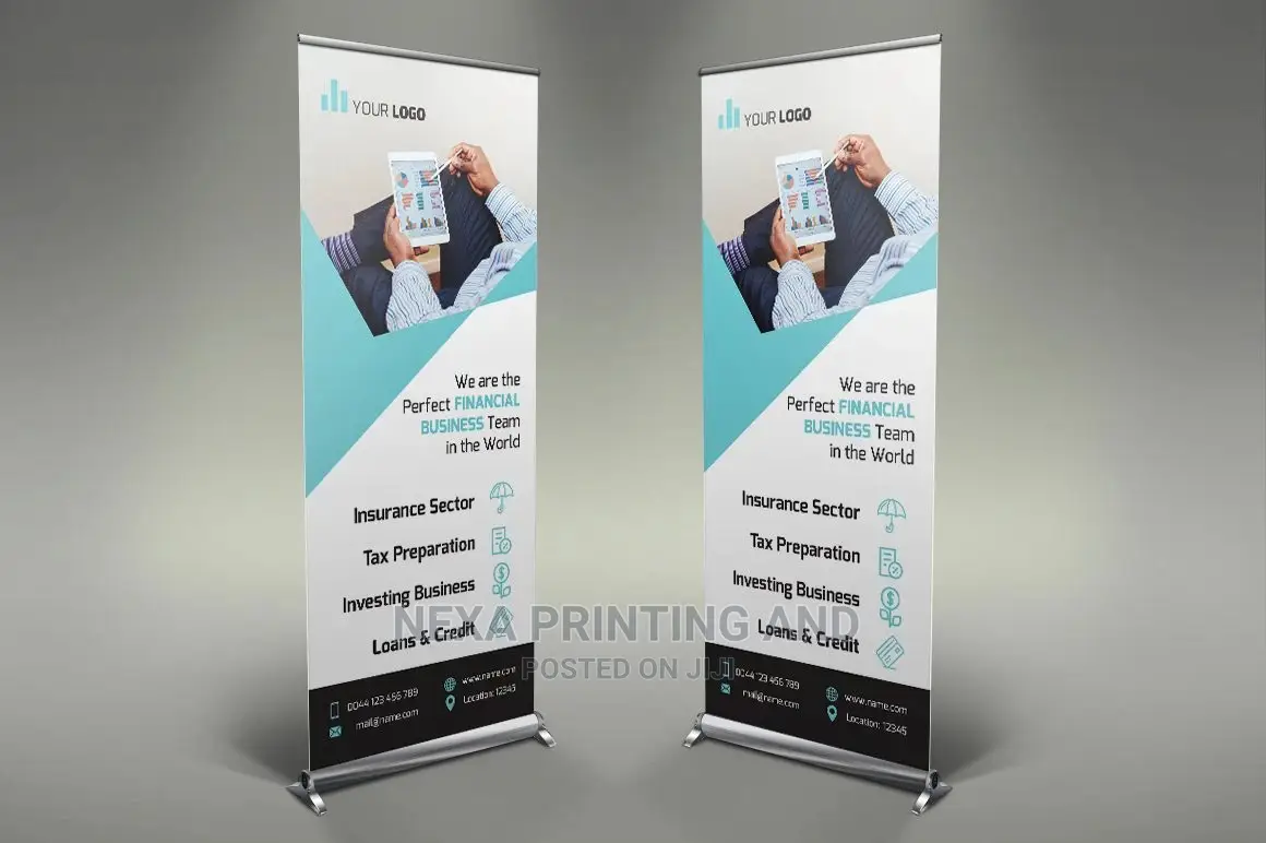 Financial Services Roll Up Banner Printing