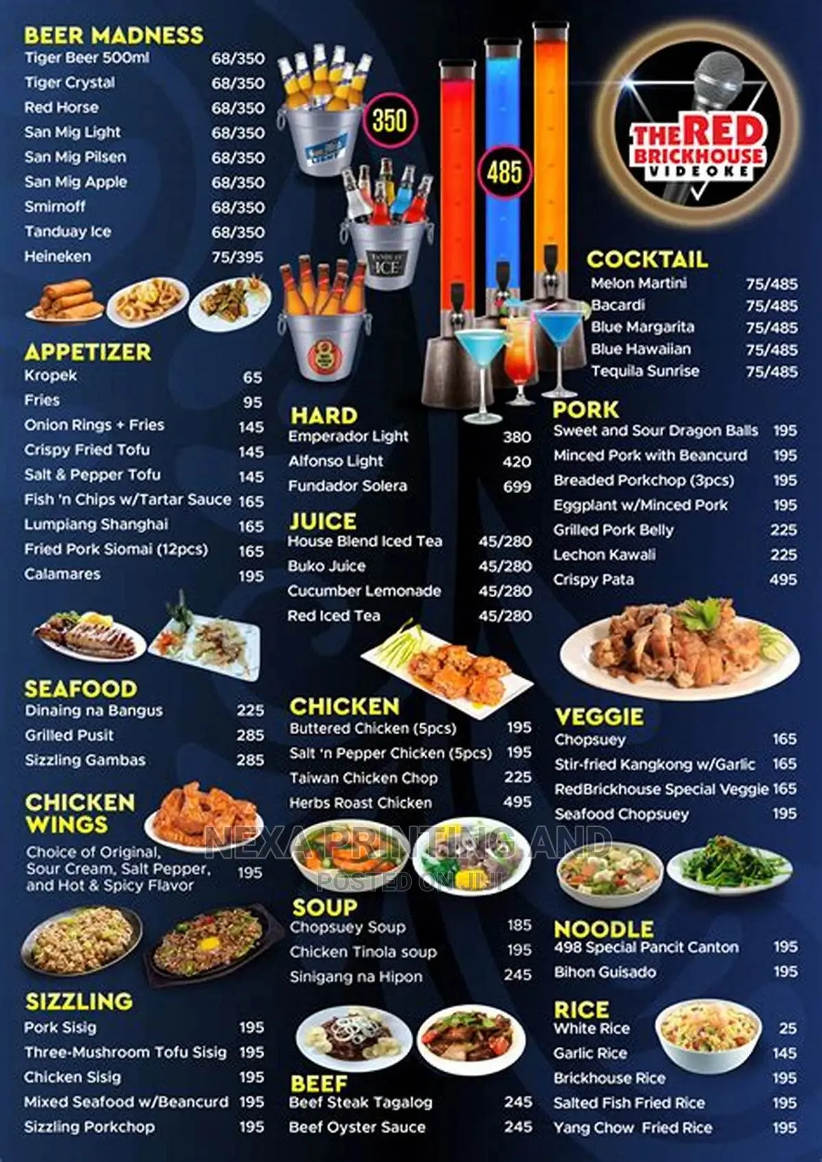 Restaurant Food Menus
