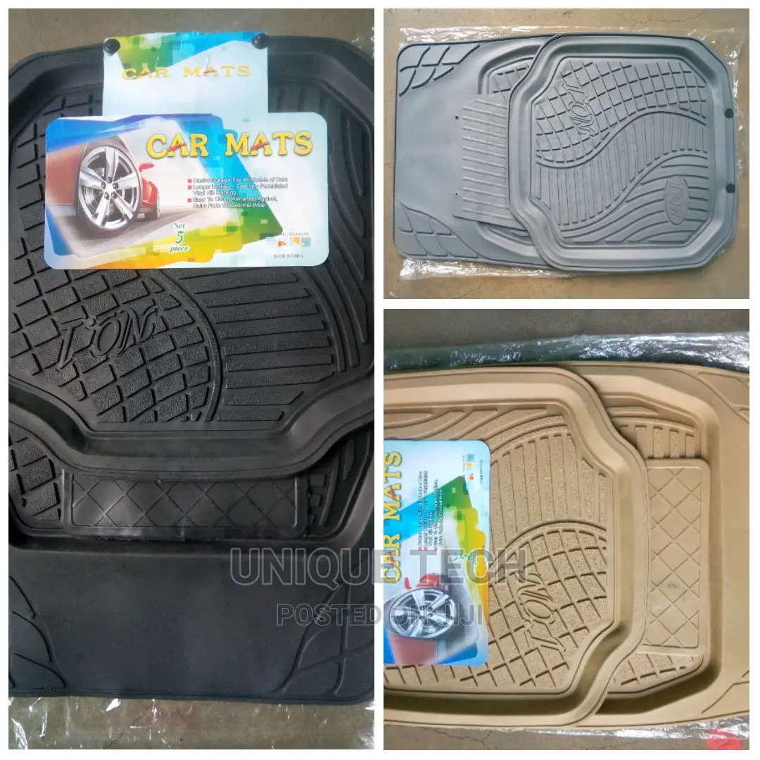 Universal Car Floor Mats Black, Beige Grey
