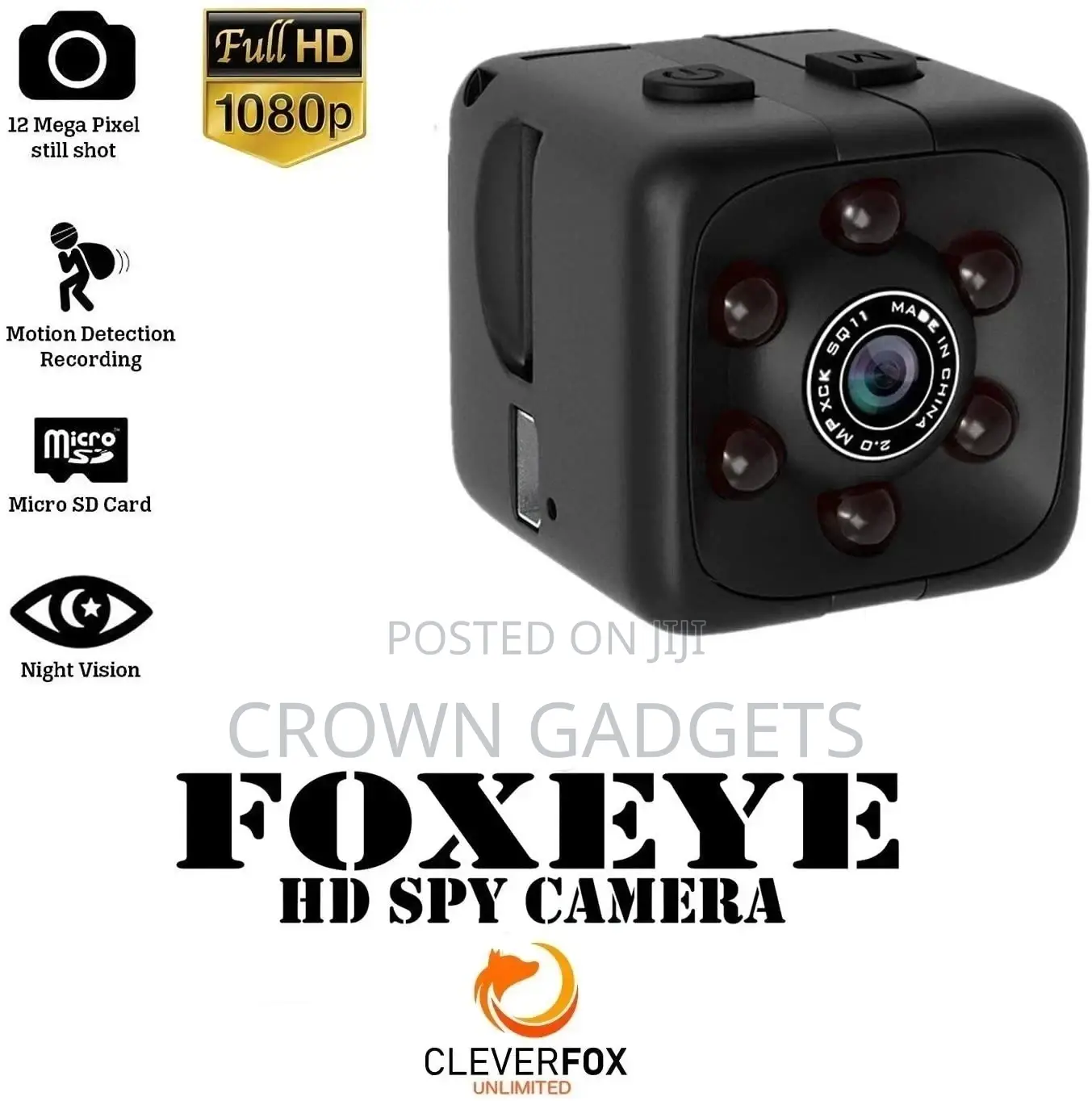 Sq11 1080P Mini DV Voice Video Recorder Black