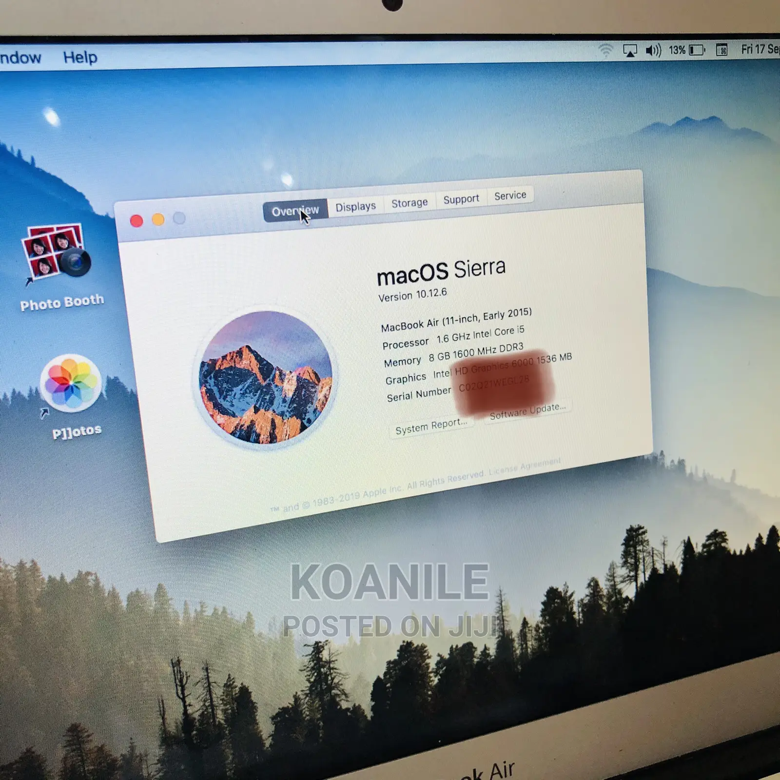 Laptop Apple MacBook Air 2015 4GB Intel Core I5 SSD 128GB