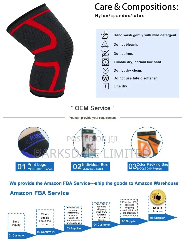 2pcs Knee Sleeve Compression Brace Support Wrap Sport Joint