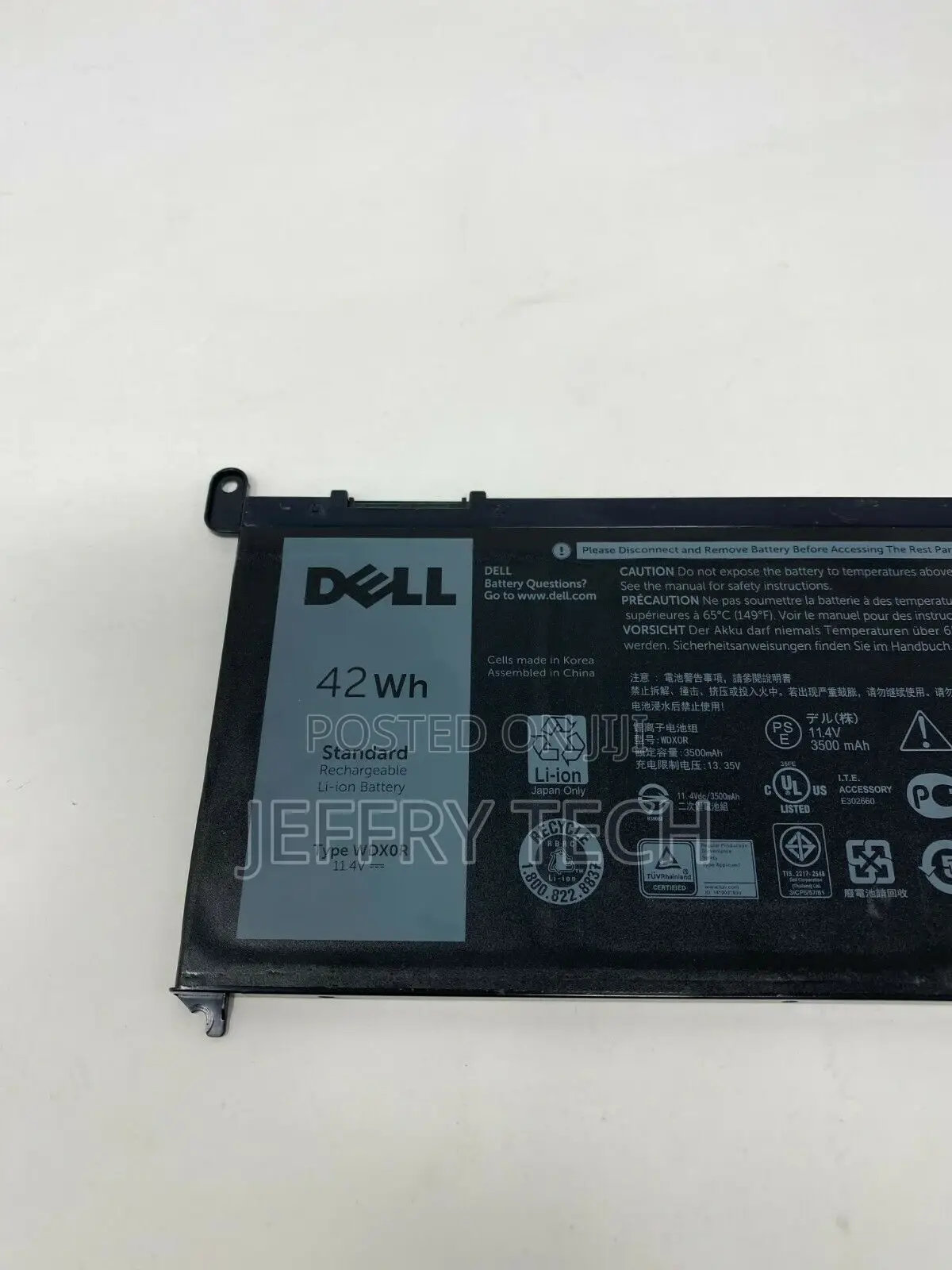 Genuine OEM 42wh,11.4V WDXOR Dell Battery for Dell Inspiron