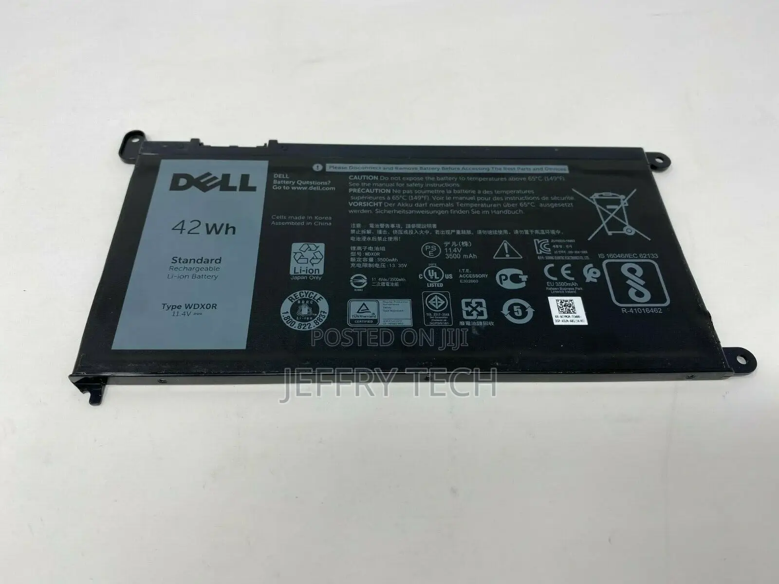 Genuine OEM 42wh,11.4V WDXOR Dell Battery for Dell Inspiron
