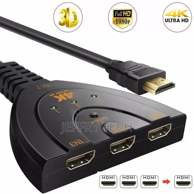 Generic 4K*2K 3 Port HDMI Switch Switcher HDMI Splitter