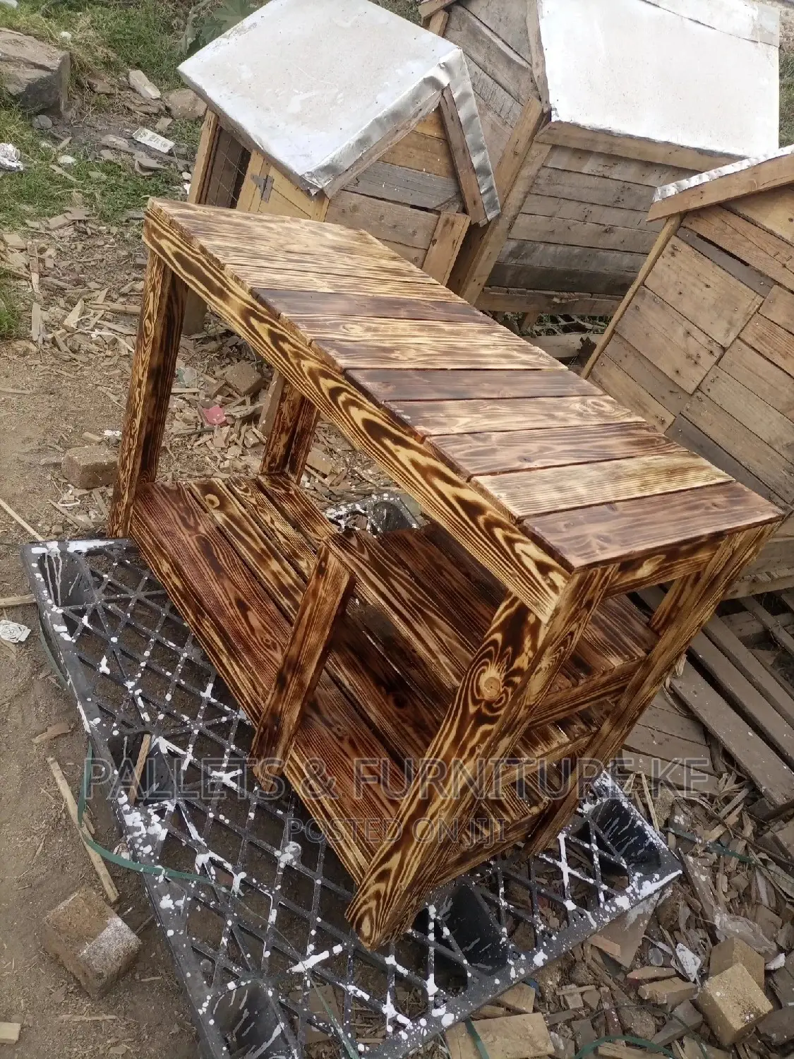 Burned Shoe Rack
