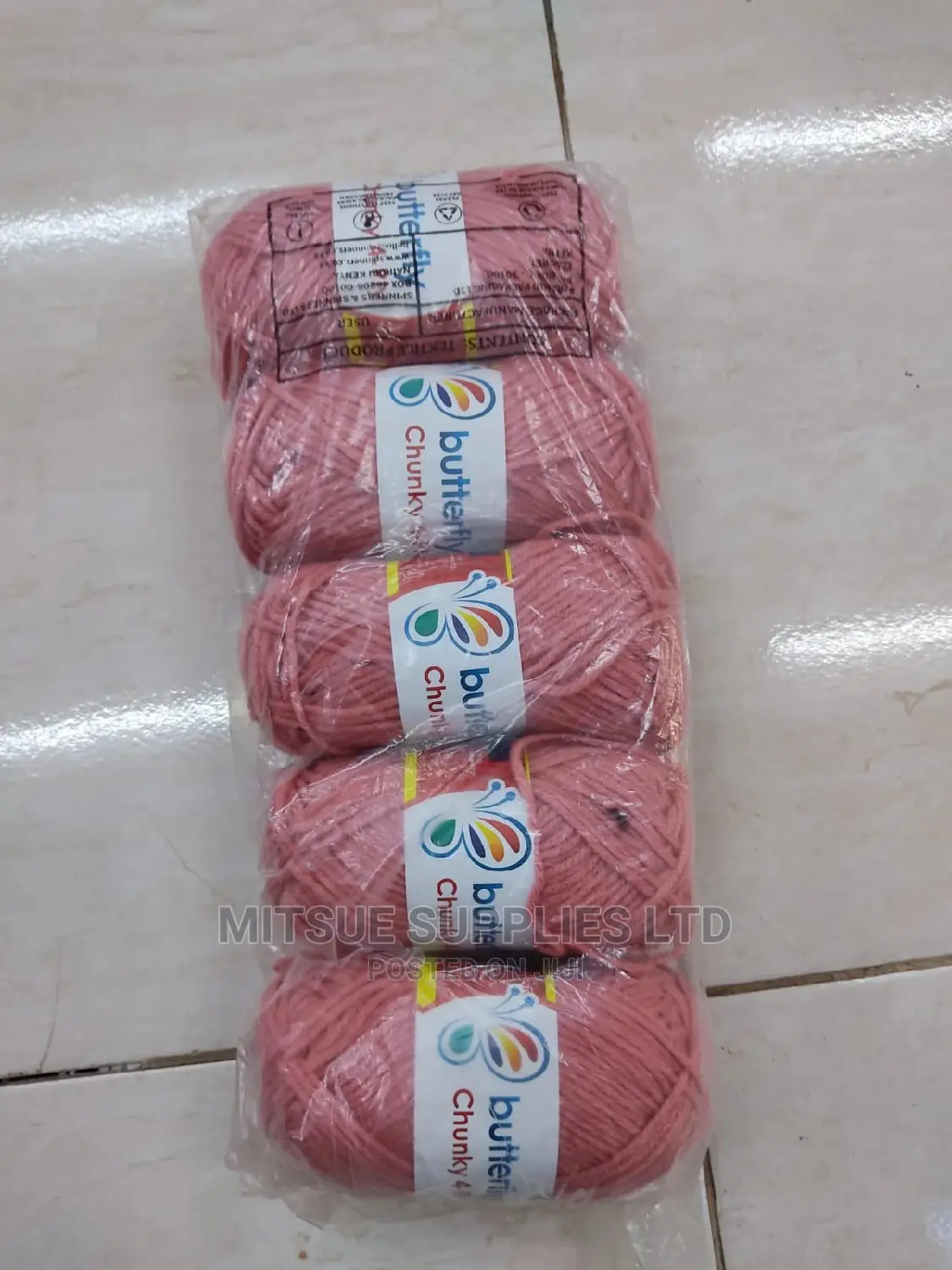 5 Balls of Dusty Pink Chunky Knitting Yarns