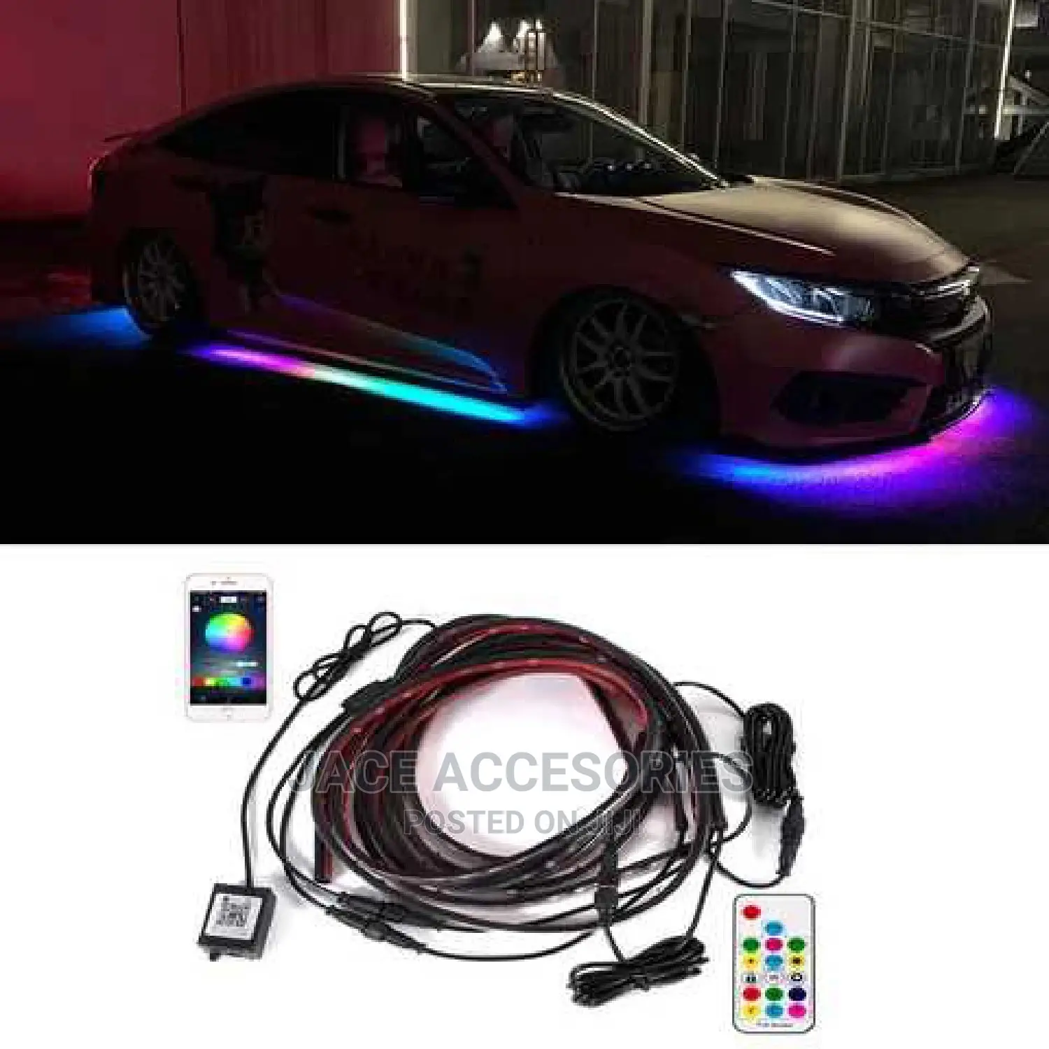 Car Chassis Underglow Atmospheric Lights