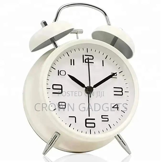 Mini Twin Bell Alarm Clock Battery Operated
