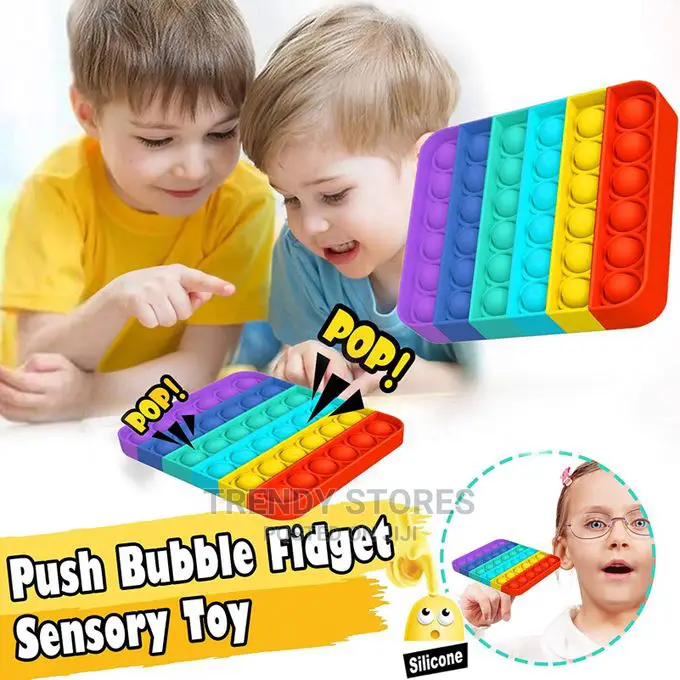 Push Bubble Fidget Sensory Toy Color Silicone Anti-stress