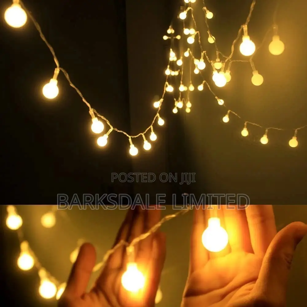 Christmas String Lights Warm 10m Battery Xmas Ball Fairy